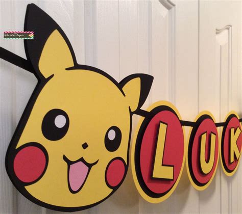 Custom Pokemon (Pikachu) Party Banner | Pokemon party decorations, Pokemon themed party, Pokemon ...