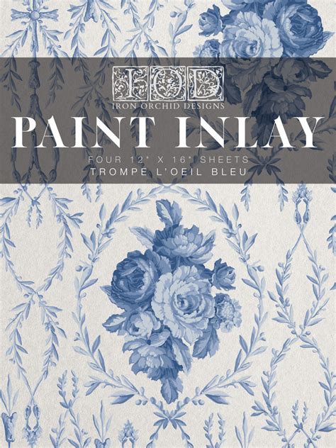 Trompe L'Oeil Bleu- IOD Paint Inlay - NEW! Summer Release - Sonnet's Garden Blooms - YouTube ...
