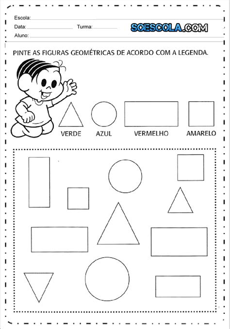 Atividades Formas Geométricas para imprimir - Baixe em PDF. | School ...