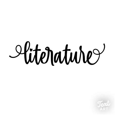 the word literature written in cursive ink