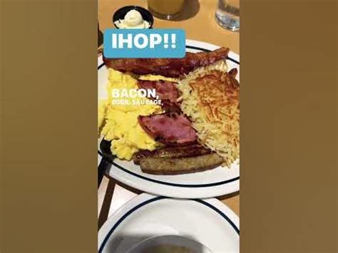 IHOP PANCAKES EGGS HASH BROWNS SASAGE HAM BACON GRITS ORANGE JUICE AND ...