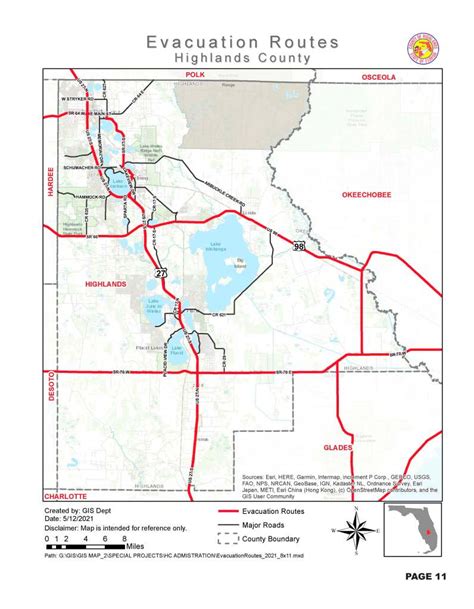 Highlands County Evacuation Routes – Highlands Hurricane Center