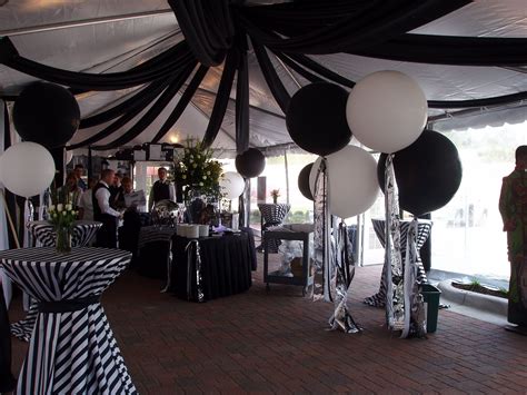 Black and White Decor | 50th birthday party themes, 50th birthday ...