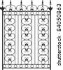 Wrought Iron Modular Railings And Fences Stock Vector 121156825 : Shutterstock