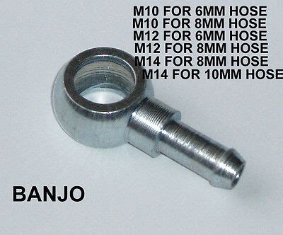 Banjo Fitting for 6mm 8mm 10mm hose Banjo Bolt Fittings Fuel Hose M10 M12 M14 | eBay