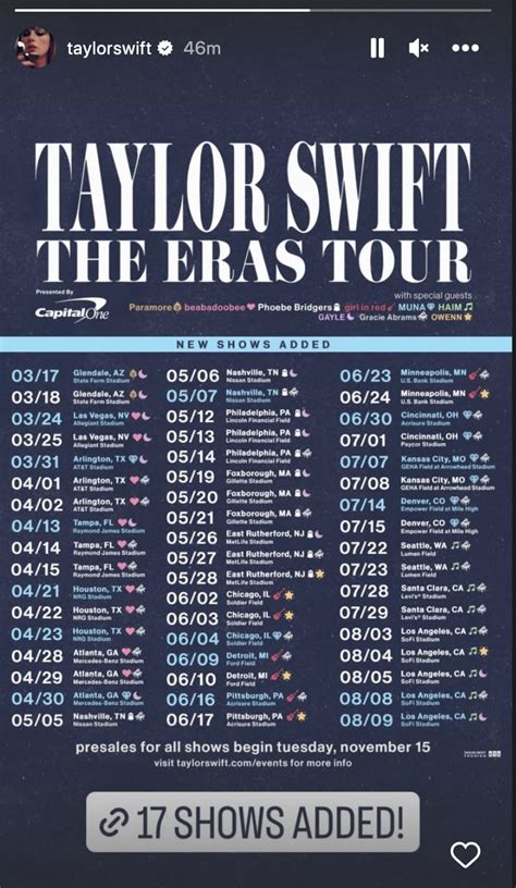 Taylor Swift Adds 17 Performances To 2023 ’Eras’ Tour, Ups Los Angeles Stand To Five Nights – Update
