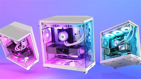 NZXT H6 FLOW RGB Compact Dual-Chamber Mid-Tower Airflow Case, White, CC ...