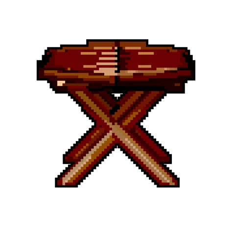 wooden folding table game pixel art vector illustration 23875298 Vector ...