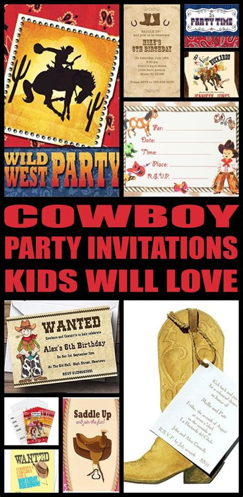 Cowboy Party Invitations