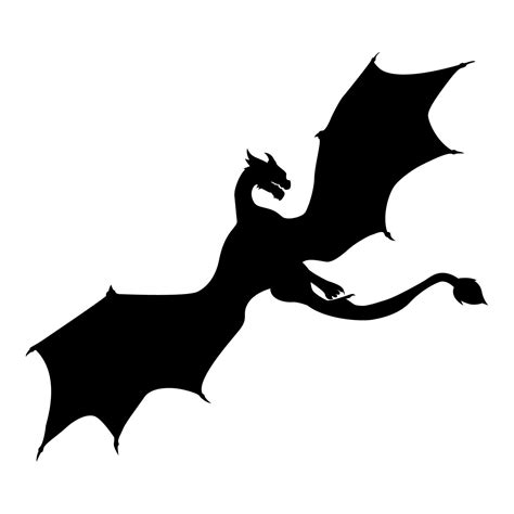 Dragon silhouette. Vector of dragon silhouette. Black Dragon silhouette. mythology Animmal ...