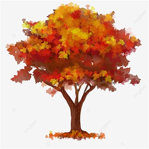 Lush Trees PNG Picture, Autumn Lush Watercolor Tree, Tree Clipart, Fall ...