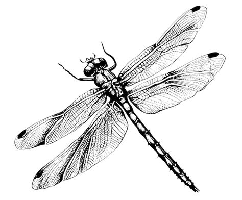 Dragonfly Drawing Images - Free Download on Freepik