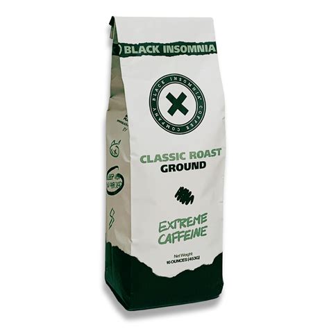 Black Insomnia Extreme Caffeine Ground Coffee - 6x More Caffeine – Black Insomnia Coffee