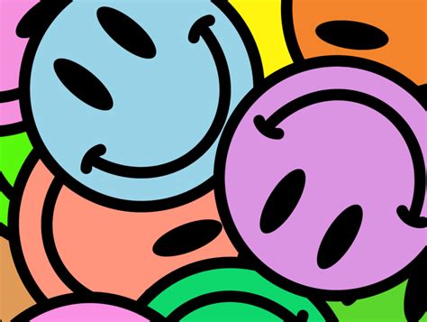Rainbow Smiley Face - Digital Phone Wallpaper by Y2K SVG on Dribbble