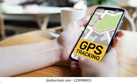 Gps Tracking Map On Smartphone Screen Stock Photo 1239980815 | Shutterstock