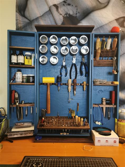 My leather tool storage cabinet is finally done! 😍 Would this work for ...