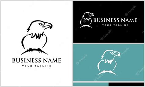 Premium Vector | Line art eagle logo template