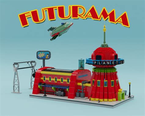 LEGO IDEAS - Futurama Planet Express Headquarter, Spaceship and the Crew