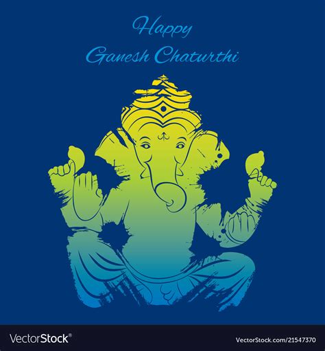 Happy ganesh chaturthi poster design Royalty Free Vector