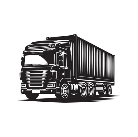 Truck icon illustration SILHOUETTE 43550816 Vector Art at Vecteezy