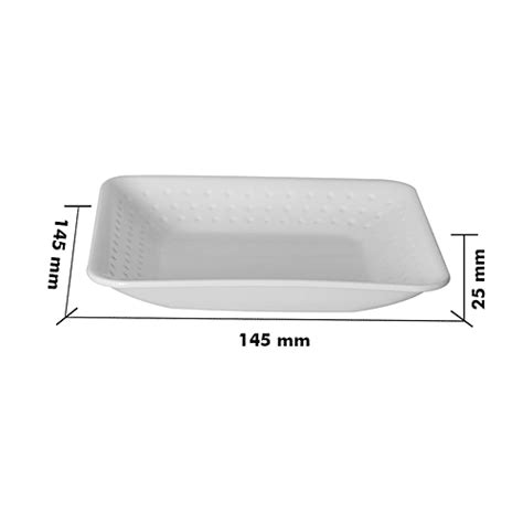 Buy Saura Gourmet Square Plate - Small, Plastic, Durable, Microwave Safe, White Online at Best ...