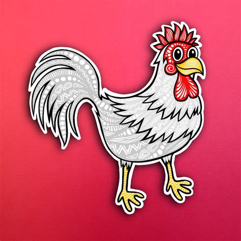 Chicken Sticker WATERPROOF - Etsy