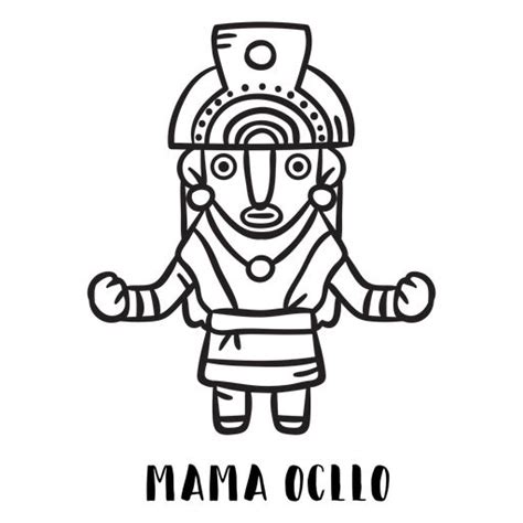 Mama ocllo inca mtyhology outline | Inca, Graphic resources, Graphic image