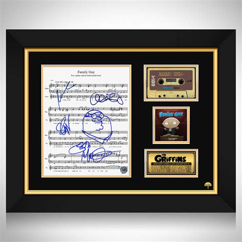 Family Guy Theme Gold Cassette Limited Signature Edition Custom Frame | RARE-T