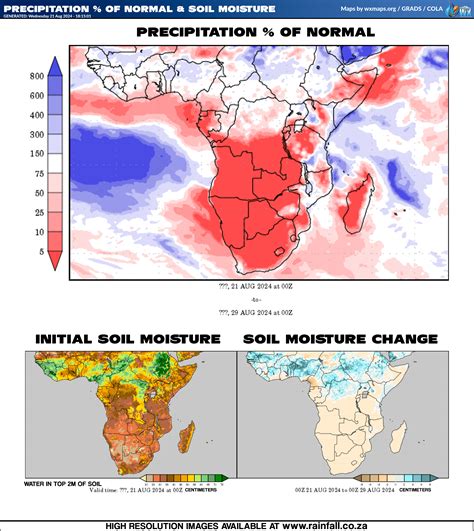 14 Day (2 Week) Rainfall Forecast South Africa | Precipitation Outlook