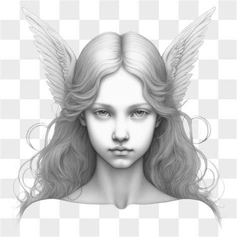 Download Artistic Illustration of a Woman with Angel Wings Sketches ...