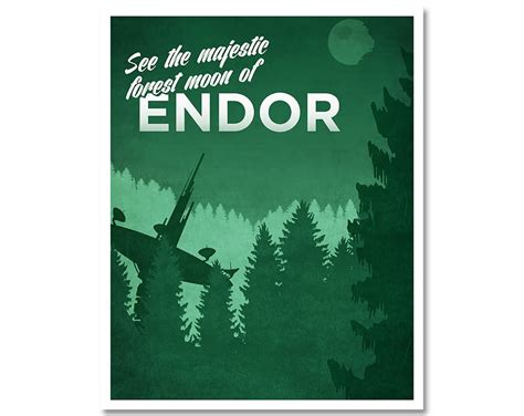 Troy Jensen Art — Star Wars: Return of the Jedi - Endor Travel Print