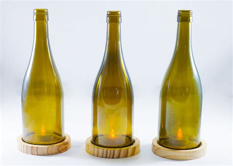 Wine Bottle Tea Light Candle Holder to Dining & Home Decor - Etsy