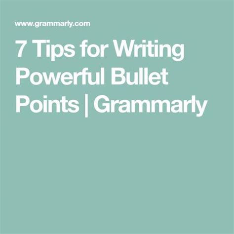 How To Write Powerful Bullet Points - Clazwork.com