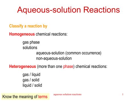 Aqueous-solution reactions