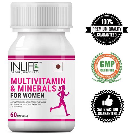 Inlife Multivitamins & Minerals Antioxidants Formula Vitamins Supplement For Women - 60 Capsules ...