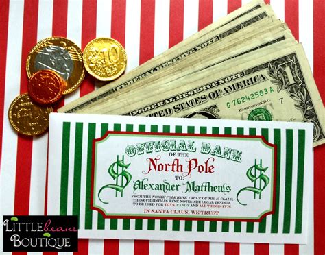 Personalized Christmas Money Envelopes Money Gift 6 designs