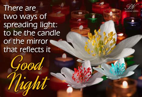 Good Night - Be a candle and spread light - Premium Wishes