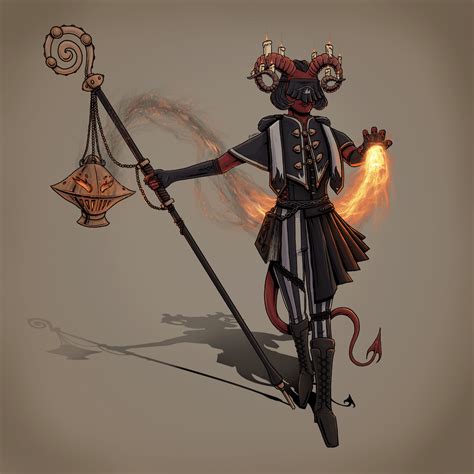 [OC][Art] Edict, the Tiefling Genie Warlock : DnD