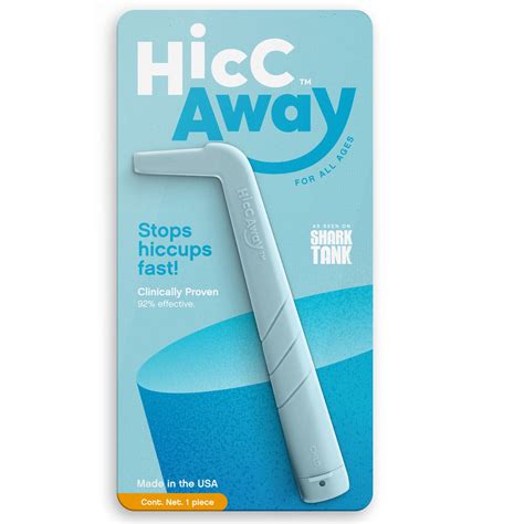 HiccAway Hiccup Straw - Stops Hiccups Naturally & Fast - As Seen On Shark Tank - Clinically ...