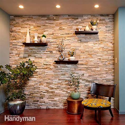 Create a Faux Stone Accent Wall Using Faux Stacked Stone