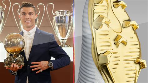 Cristiano Ronaldo honoured with golden boots after Ballon d'Or win | Football News | Sky Sports