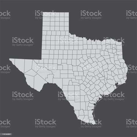 Texas Counties Map Stock Illustration - Download Image Now - Abstract, Brazil, Cartography - iStock