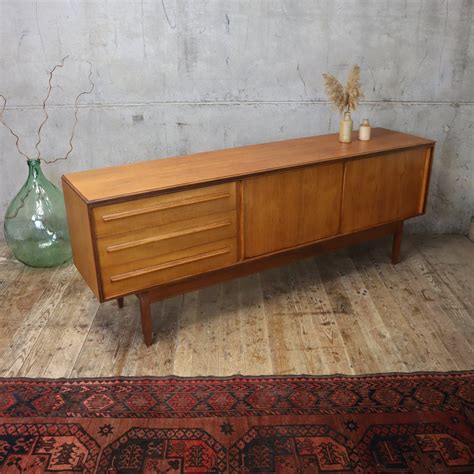 Rare Mid Century White & Newton Sideboard – 1305d – Mustard Vintage