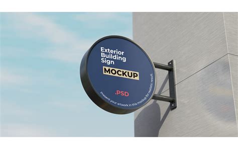 Exterior Building Sign Mockup #295078 - TemplateMonster