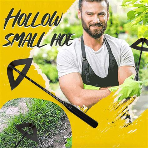 Garden Hand Tools All-steel Hardened Hollow Hoe Handheld Weeding Rake Planting Vegetable Farm ...