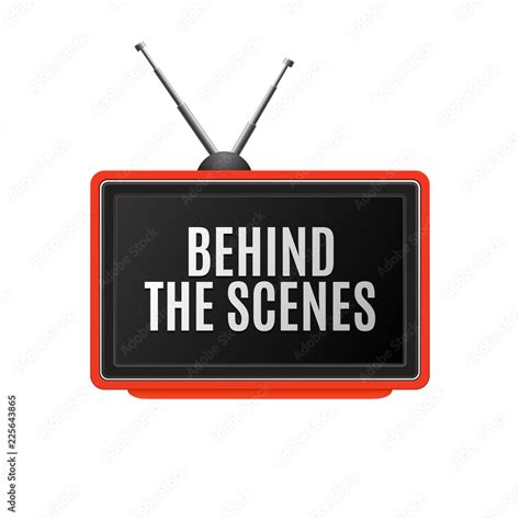 Behind the scenes on TV or online in Internet vector illustration ...