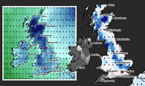 UK snow map: Britain braced for 16 DAYS of snow - entire country turns ...