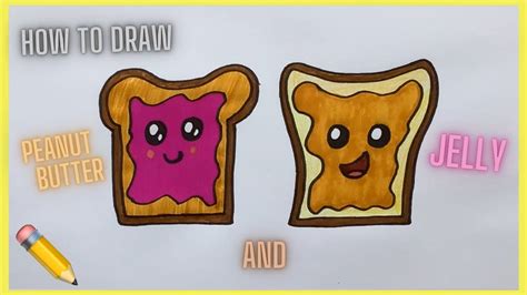 How to draw Peanut butter and Jelly ️ - YouTube