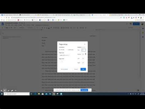 Google Doc MLA Format 1 Inch Margins Tutorial - YouTube