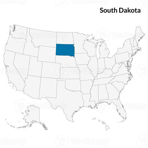 South Dakota map. USA map 32160197 PNG